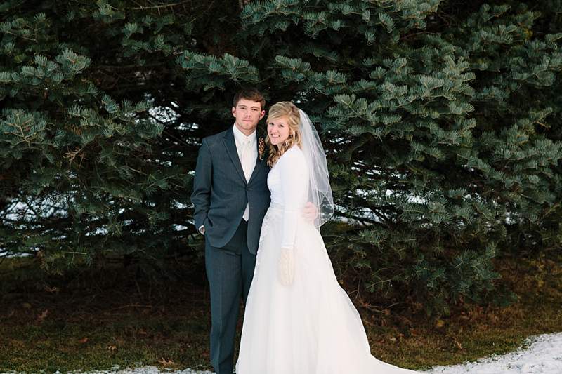 Winter Wedding Photos outdoors