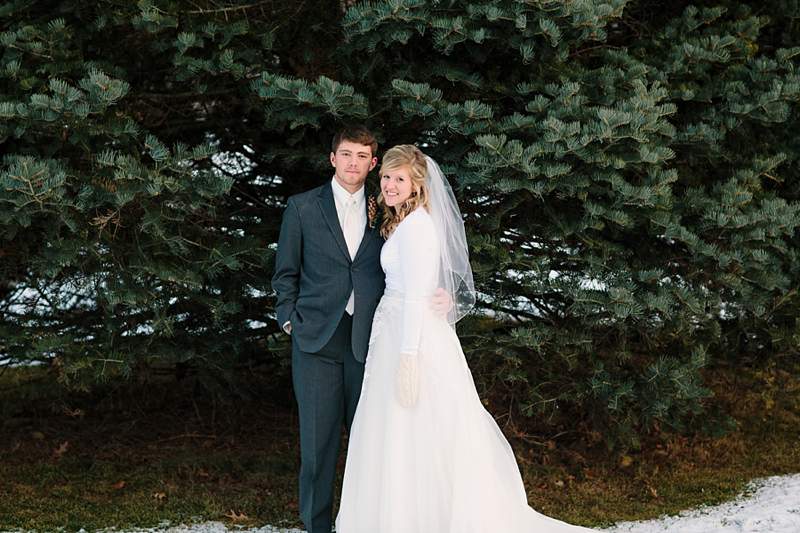 Winter Wedding Photos outdoors