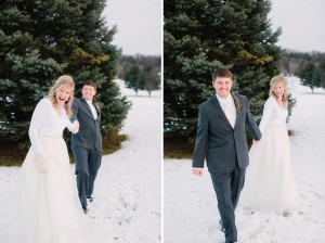 Winter Wedding Photos outdoors