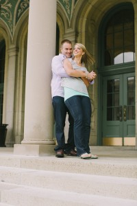 University of Wisconsin Engagement Photos Memorial Union Steps