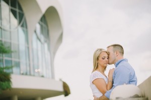 Monona Terrace Enagmenet Photos at Sunset Madison Wisconsin James Stokes Photography