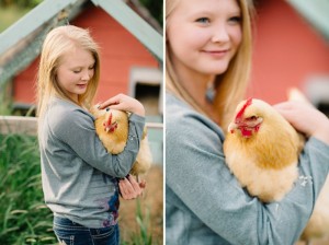 Family Farm photos chickens & kids