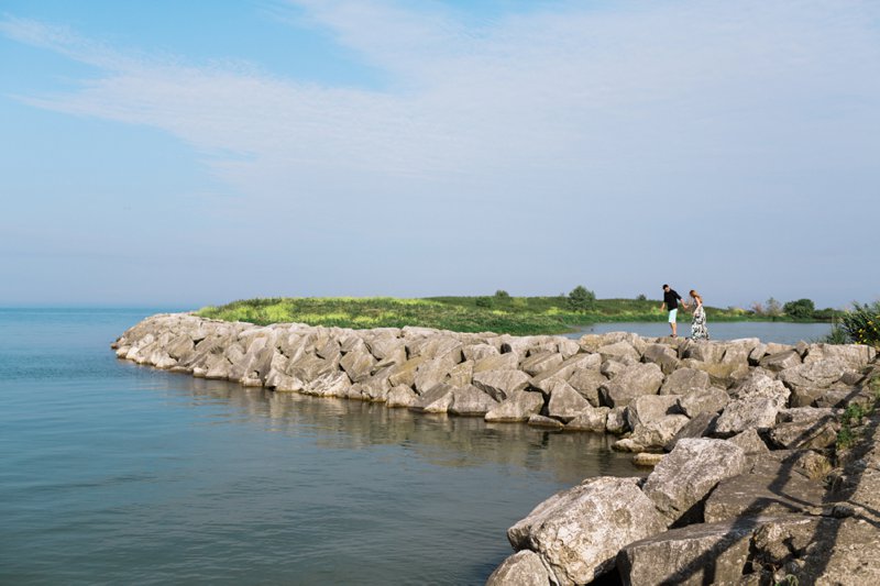 Nautical Lake Michigan Engagement