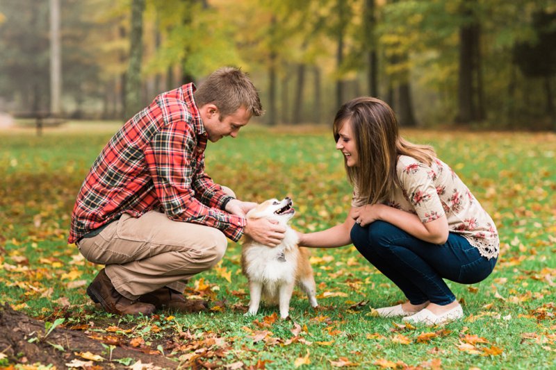 fall wisconsin engagement at Eau Claire Dells near Wausau, Wisconsin