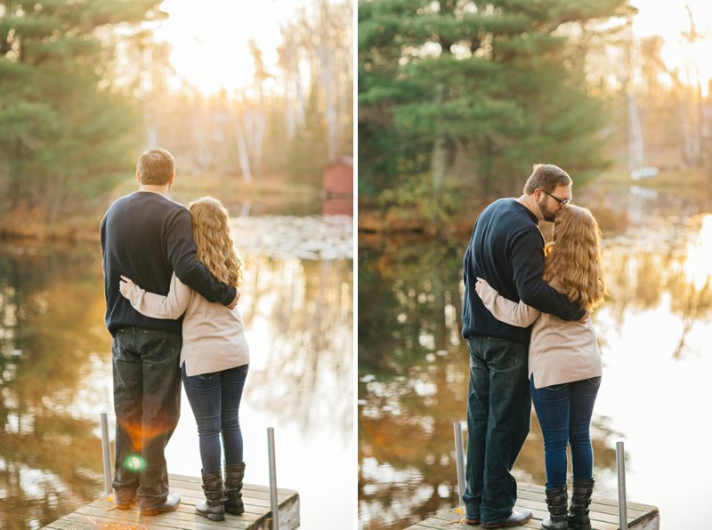 Northwoods Cabin Wisconsin Engagement Photos