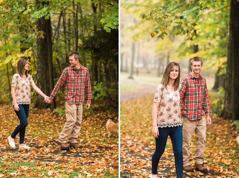 fall wisconsin engagement at Eau Claire Dells near Wausau, Wisconsin
