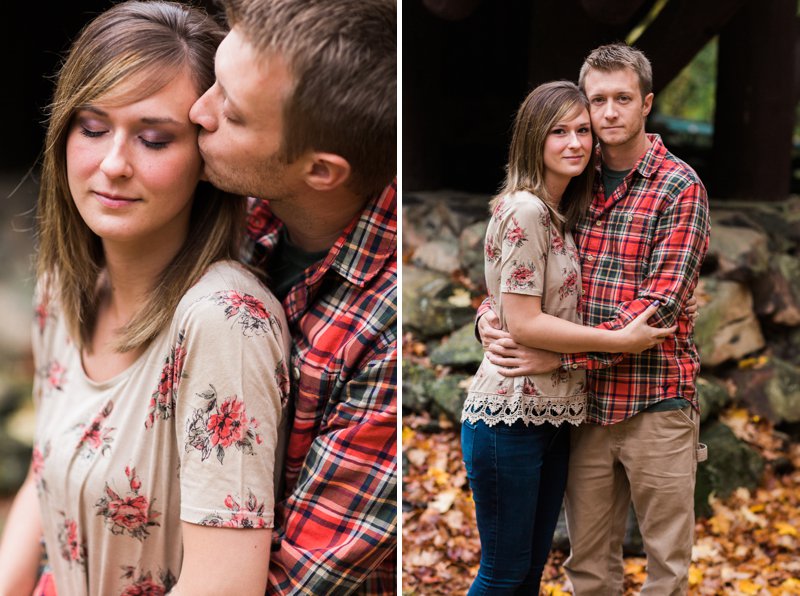 fall wisconsin engagement at Eau Claire Dells near Wausau, Wisconsin