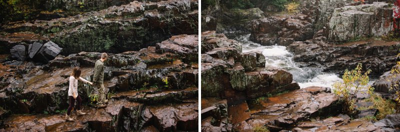 Rustic outdoor engagement photos in Northern Wisconsin