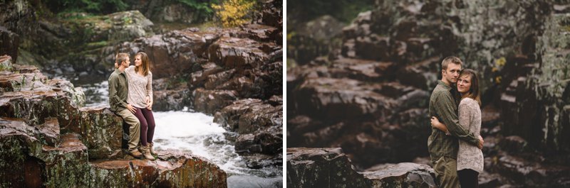 Rustic outdoor engagement photos in Northern Wisconsin