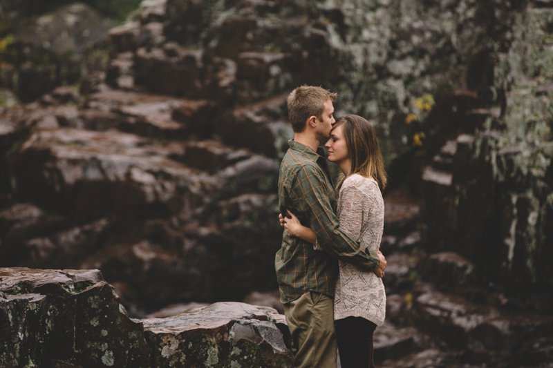 Rustic outdoor engagement photos in Northern Wisconsin