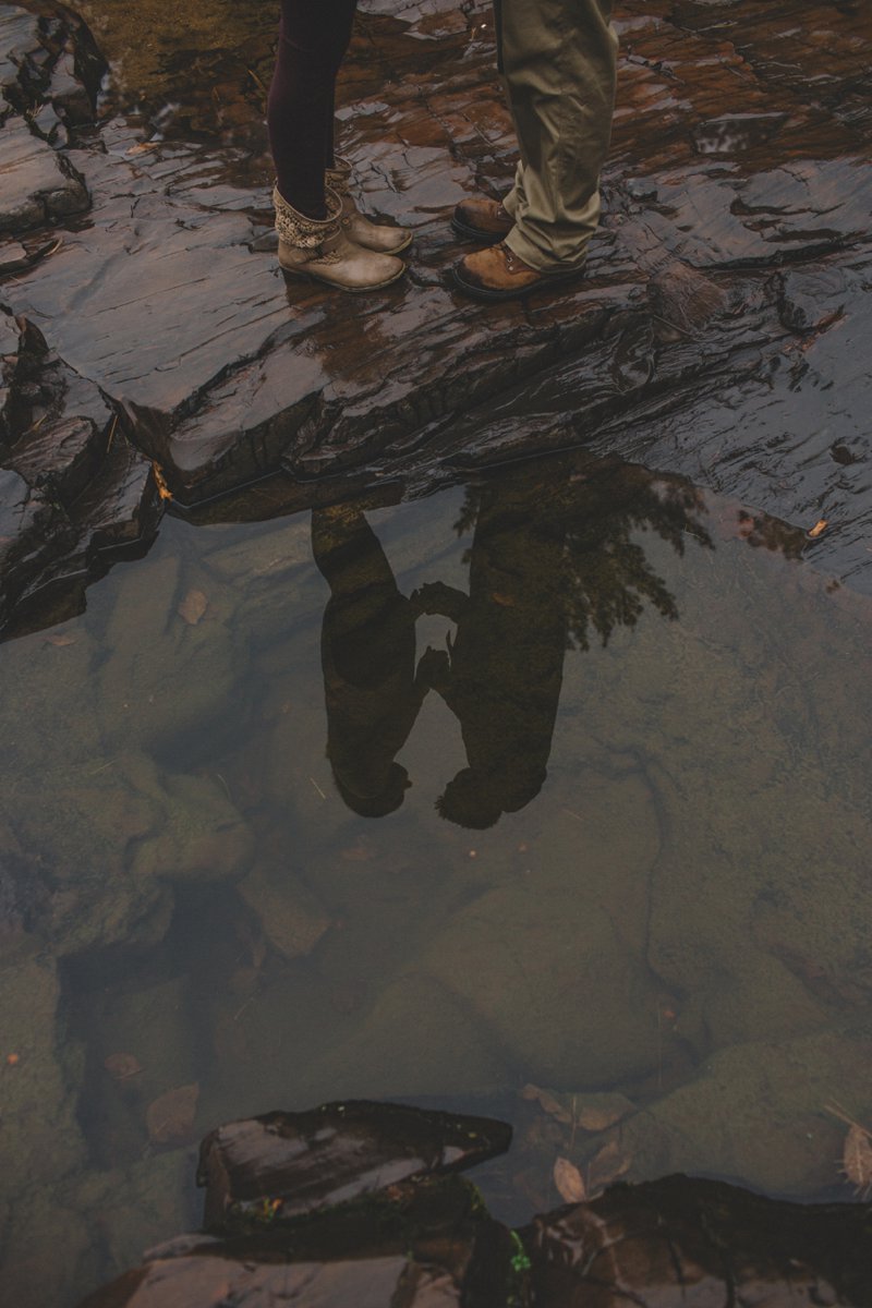 Rustic outdoor engagement photos in Northern Wisconsin