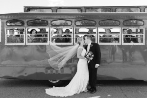Fall Wedding Wausau Trolley Car