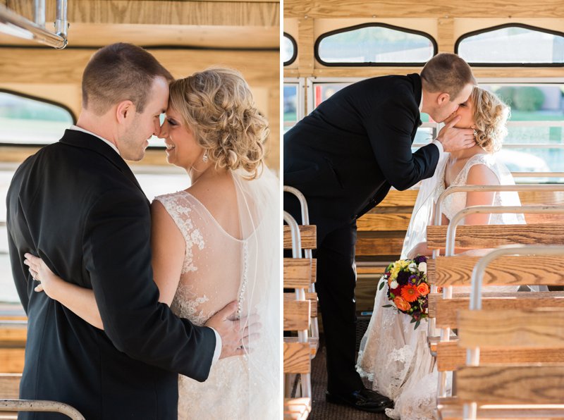 Bride on Trolley Car