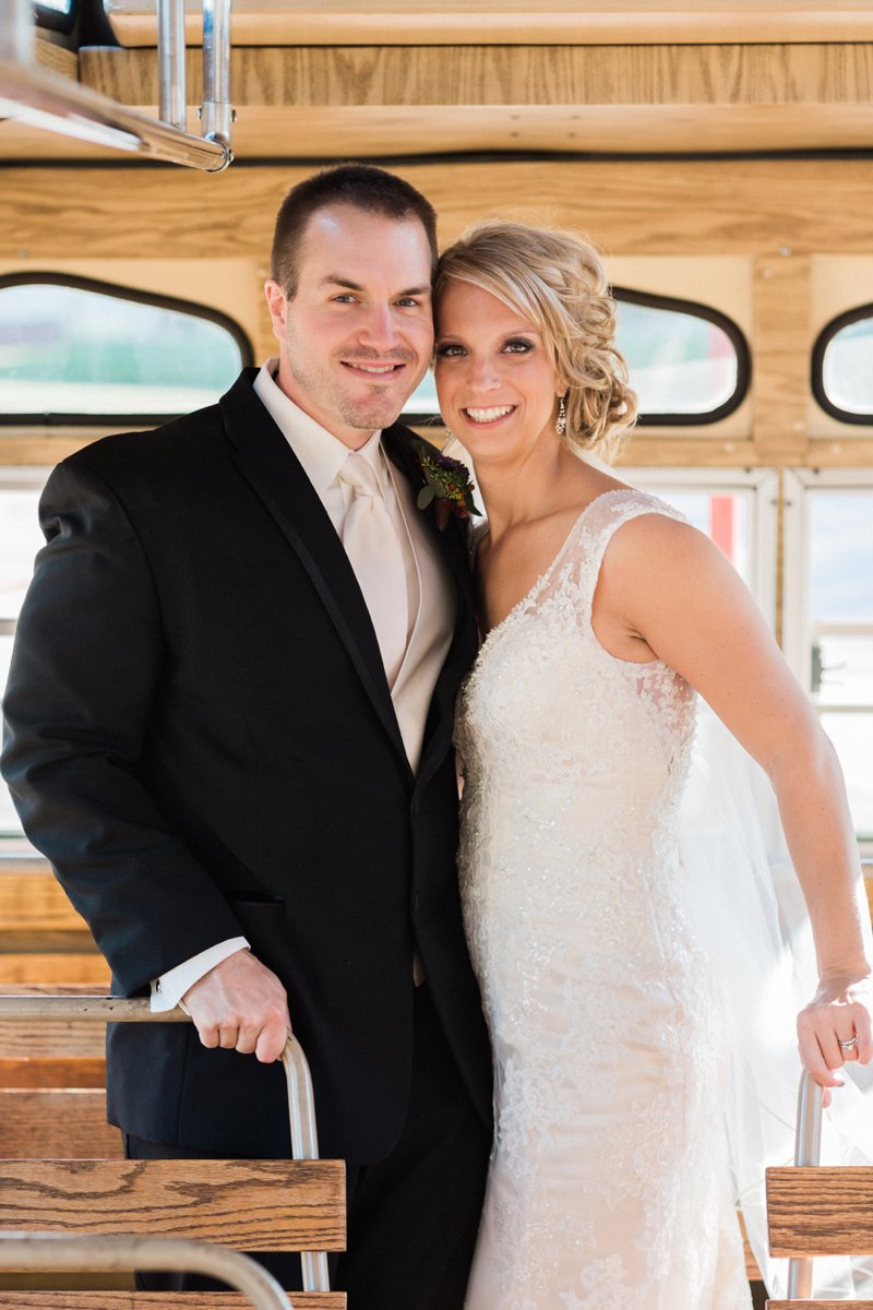 Bride on Trolley Car