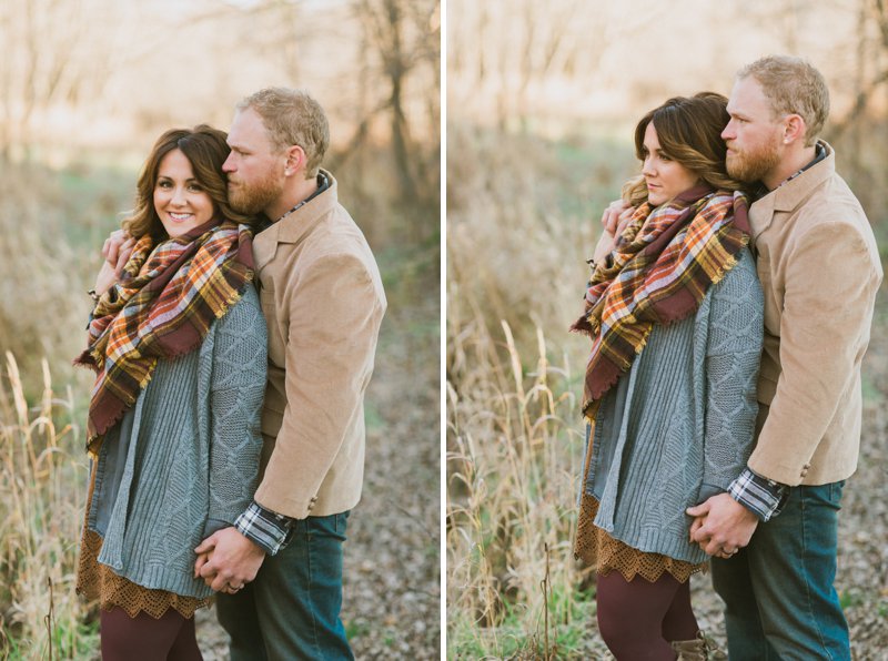 Fall Couple Photos in woods with dogs and campfire