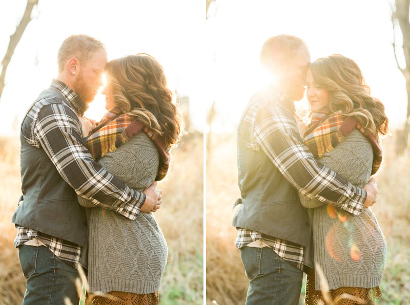 Fall Couple Photos in woods with dogs and campfire