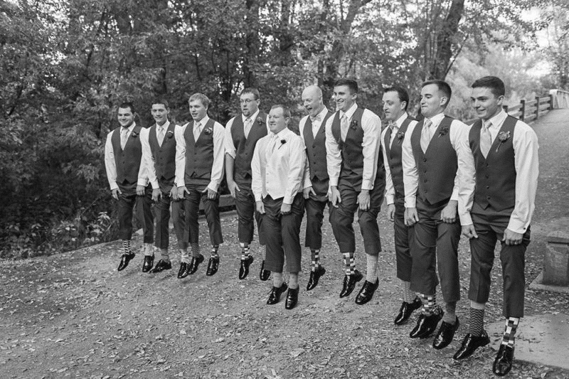 groomsmen jumping photos