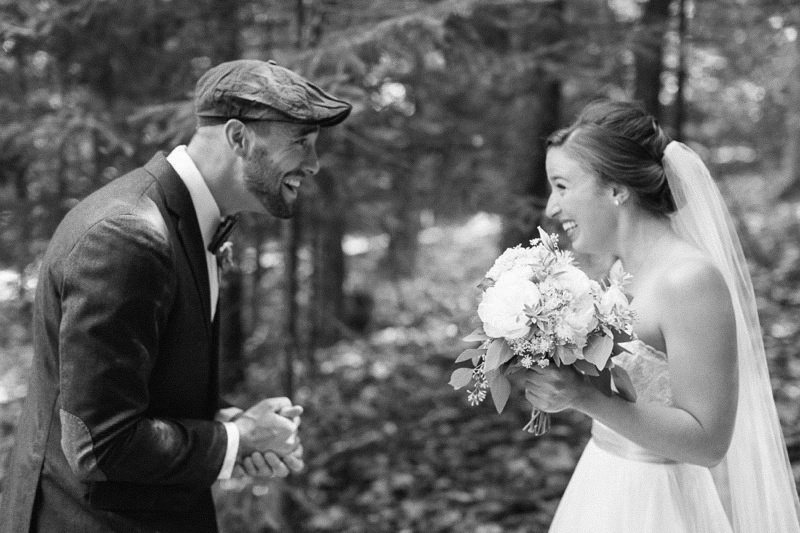 First Look Wedding Bride and Groom Photo