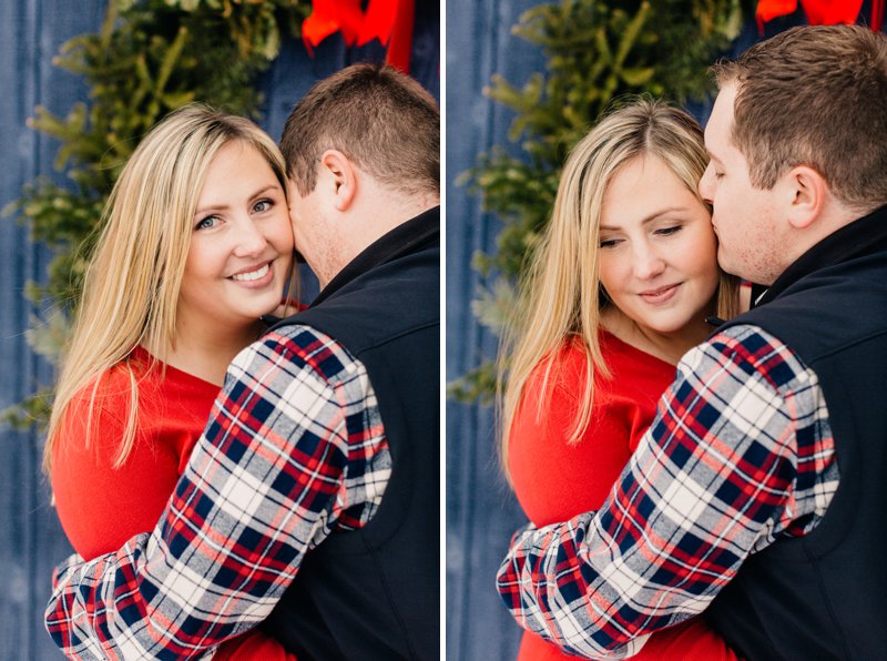 Winter Engagement Photos Sleigh Ride Ringle Wisconsin