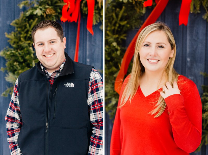 Winter Engagement Photos Sleigh Ride Ringle Wisconsin