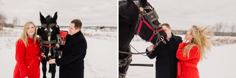 Wisconsin Winter Engagement Photos