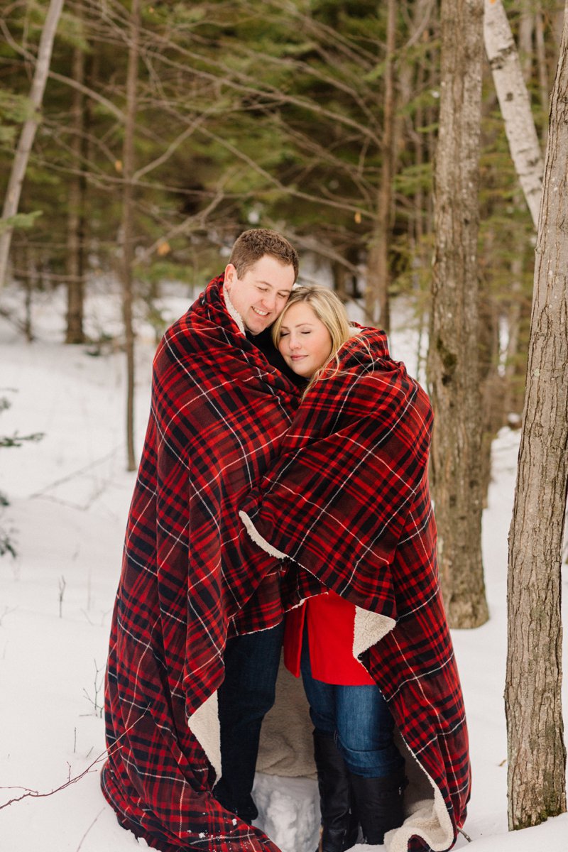 Outdoor Winter Engagement Photos