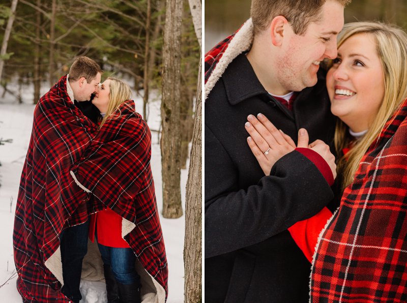 Outdoor Winter Engagement Photos