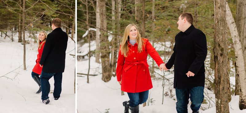 Outdoor Winter Engagement Photos