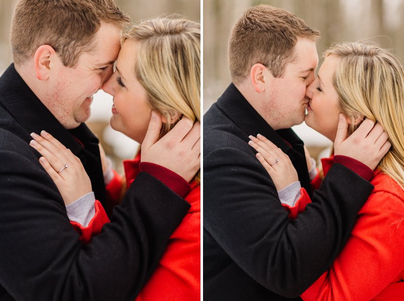 Outdoor Winter Engagement Photos