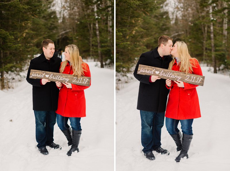 Outdoor Winter Engagement Photos