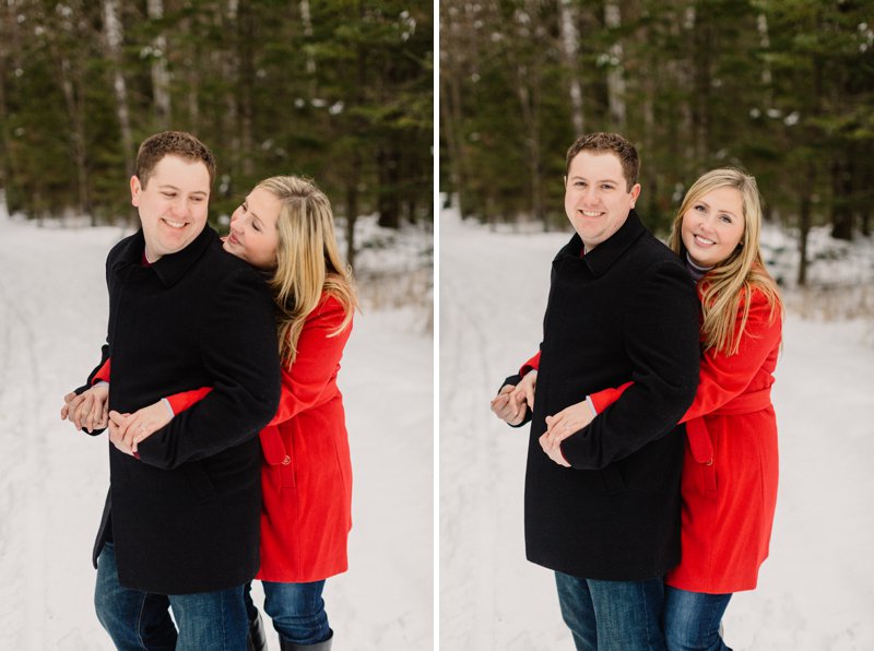 Outdoor Winter Engagement Photos