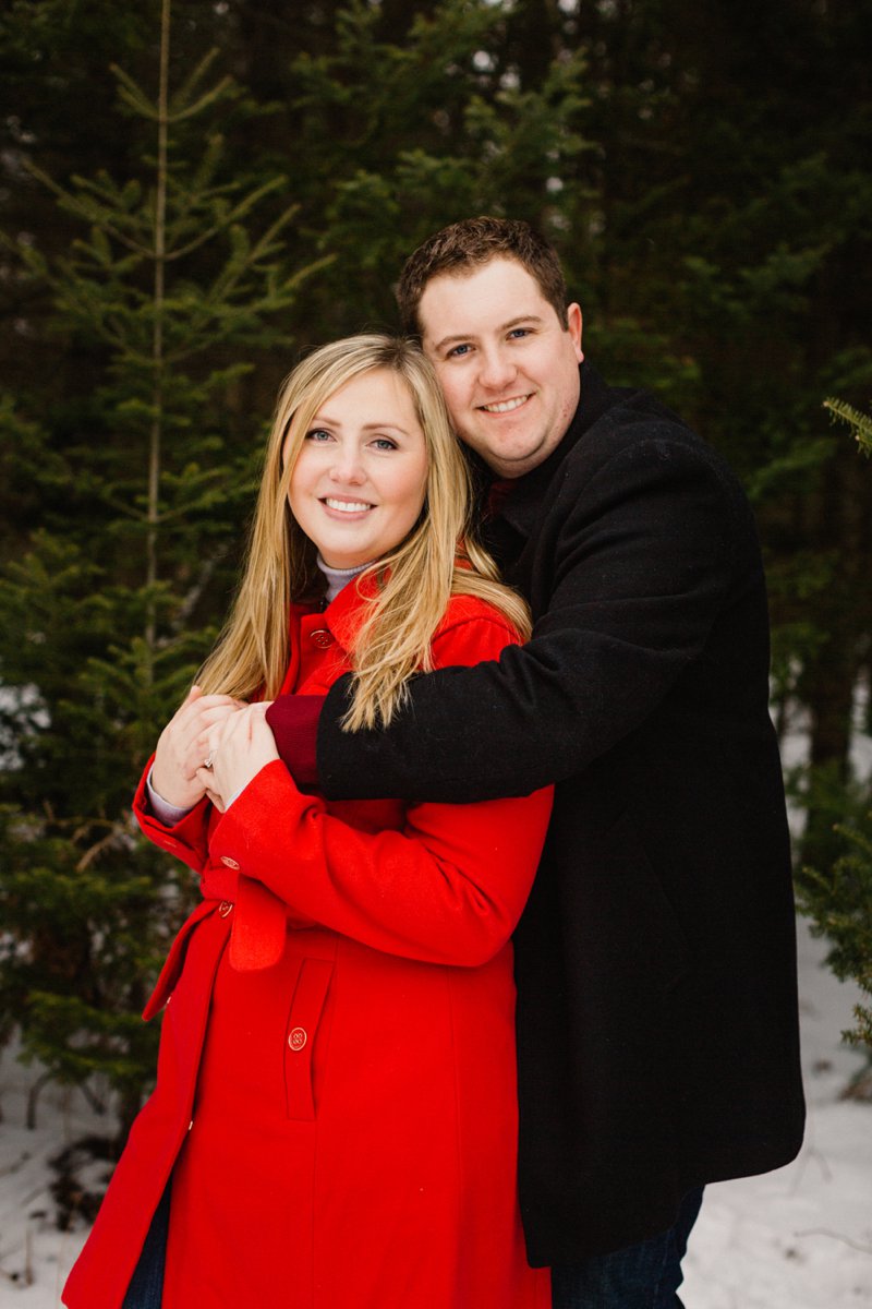 Outdoor Winter Engagement Photos