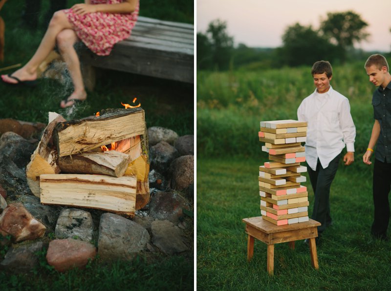 What to do for guests at a wedding - Yard Games - Camp Fire Photos 