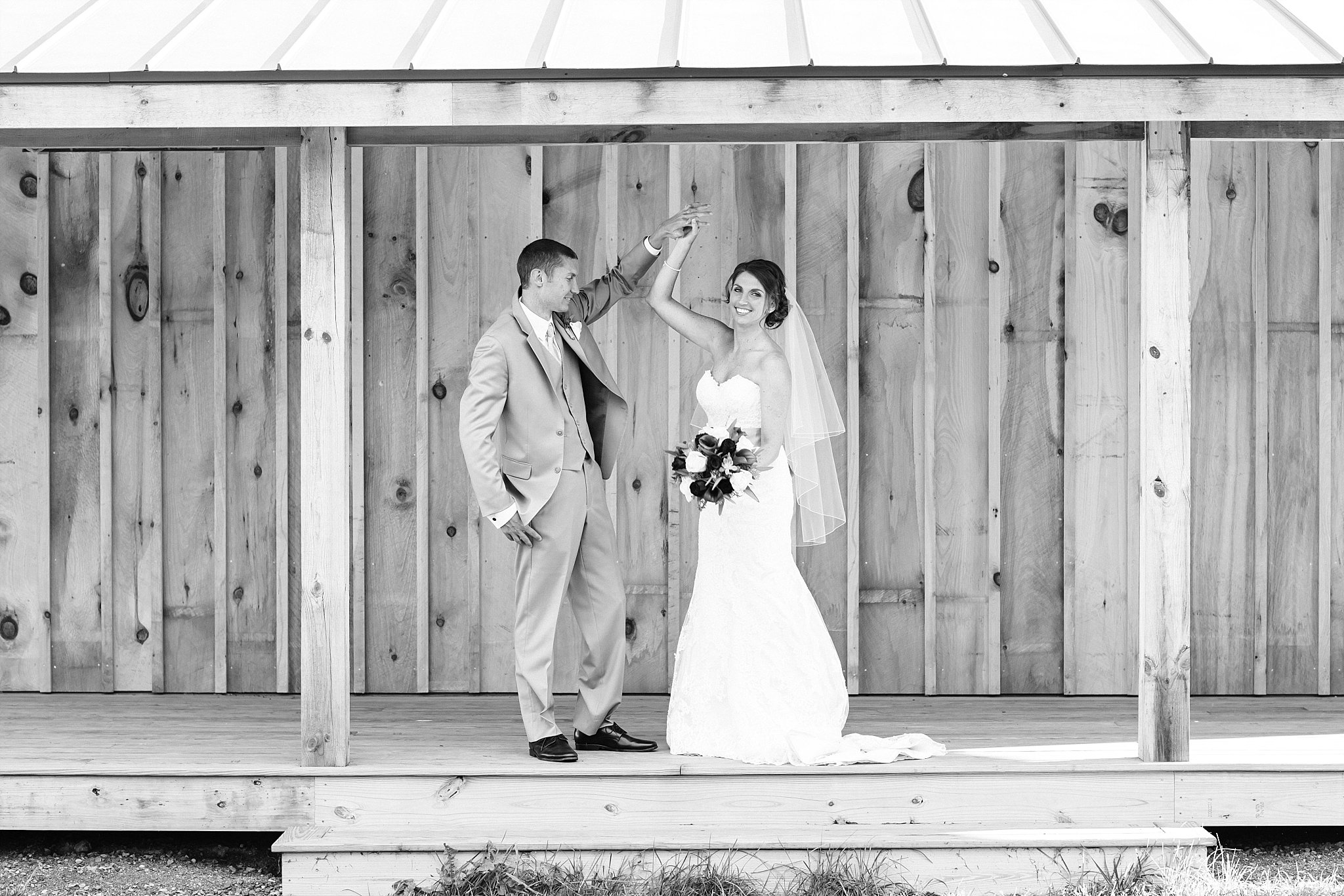 rustic + romantic backyard country wedding - bride and groom