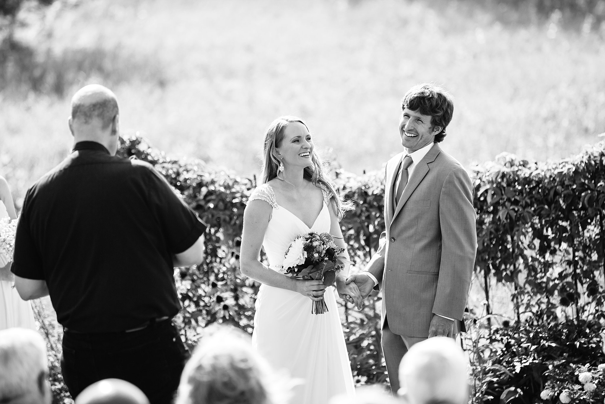 rustic backyard wedding inspiration- bride and groom