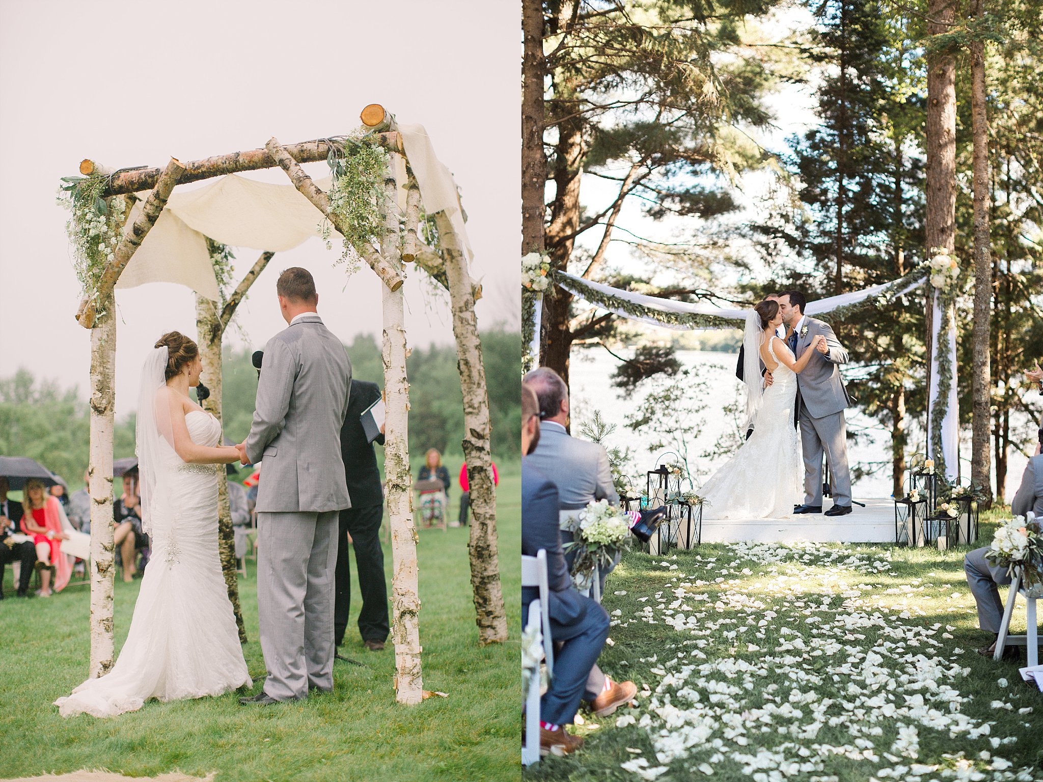 Wisconsin country wedding ceremony