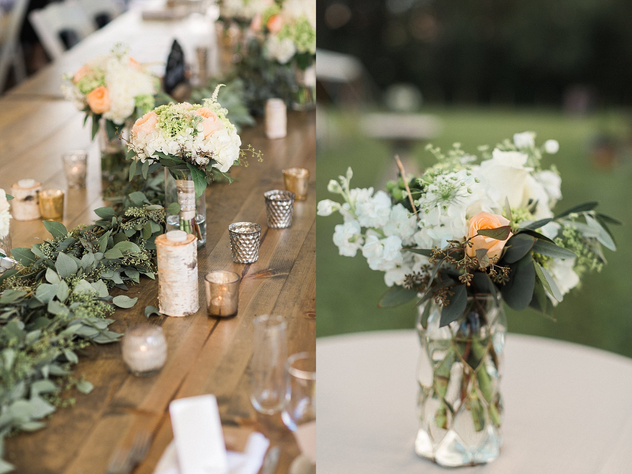 Rustic country wedding decor