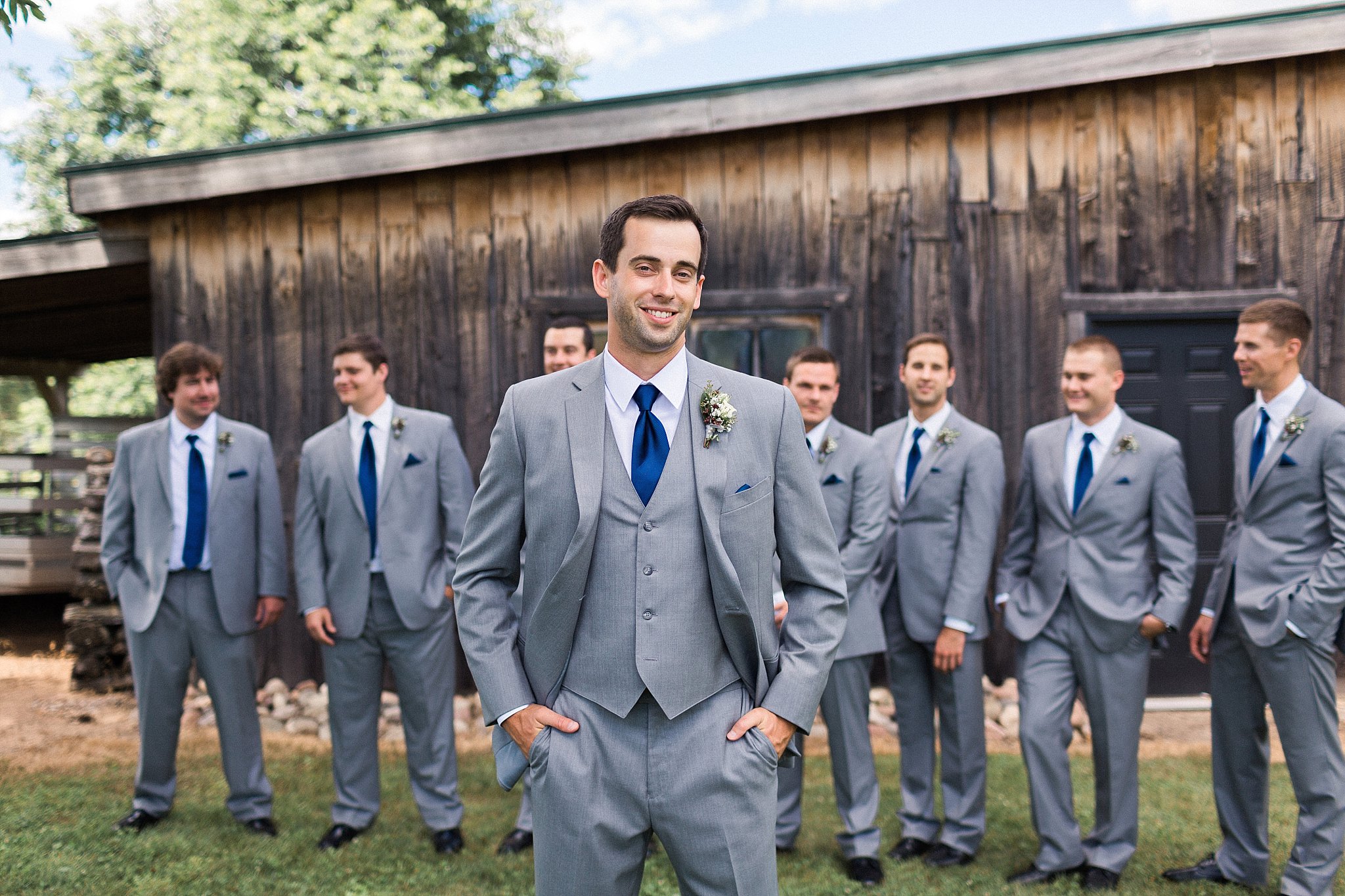 Country Groom + Groomsmen