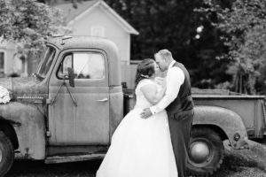 Rustic romantic wedding photo