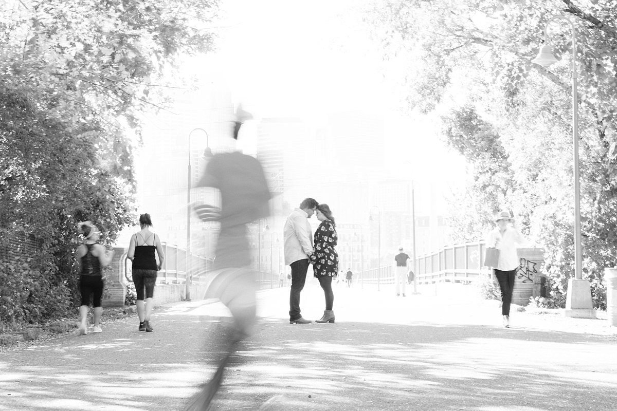 Black and white engagement photos - Wisconsin wedding photographer