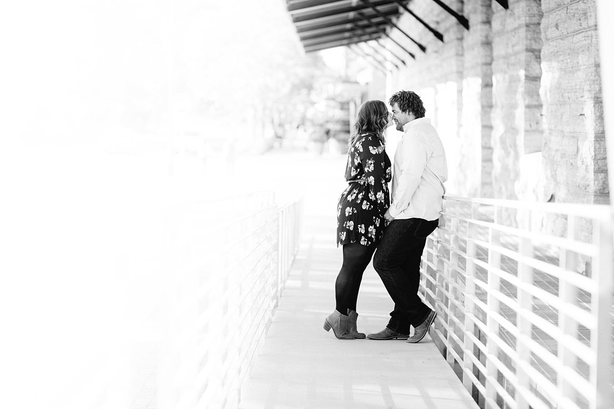 Black and white engagement photo - Midwest photographer