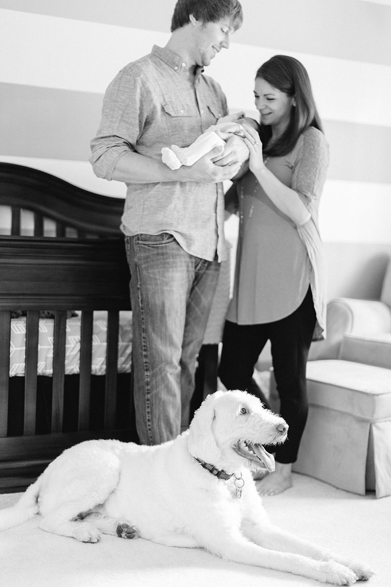 black and white newborn photos - Wisconsin newborn photographer - James Stokes Photography