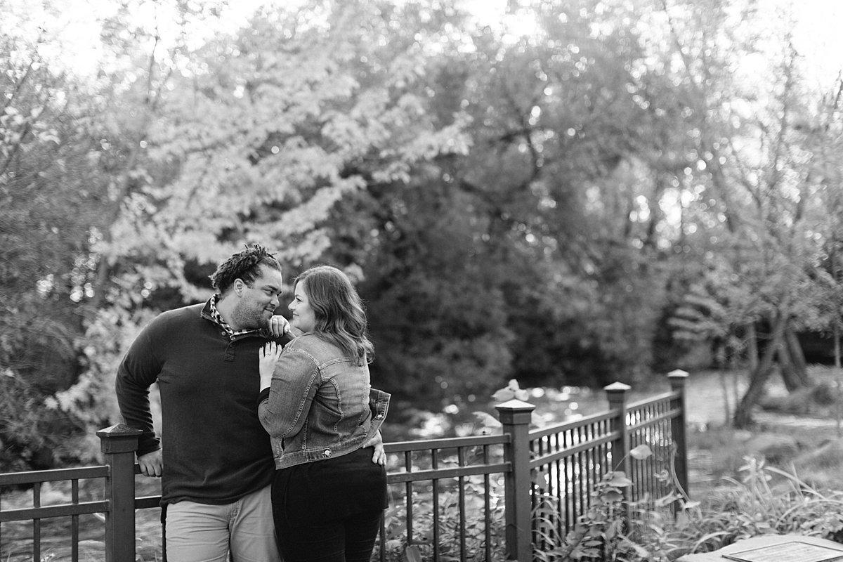 Black and white engagement photos