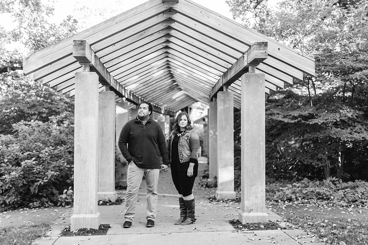 Black and white engagement photo - Midwest photographer