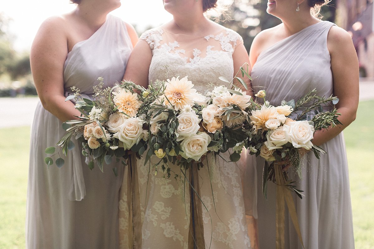 Rustic wedding dress and bridesmaids dresses - James Stokes