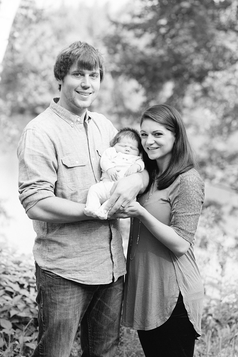 outdoor newborn photo - Wisconsin newborn photographer - James Stokes Photography