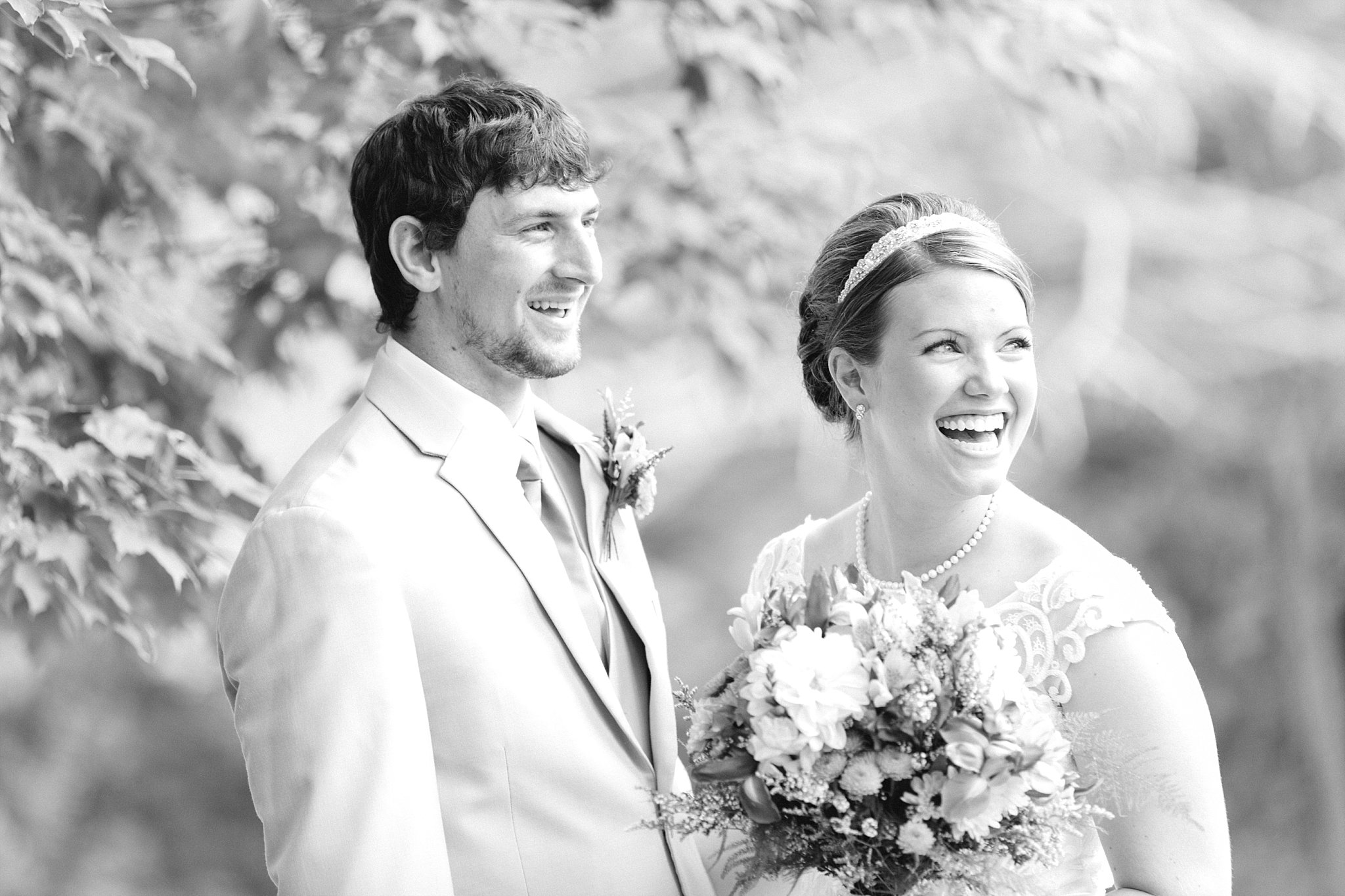 www.james-stokes.com | James Stokes Photography, LLC - Black and white wedding photo of bride and groom