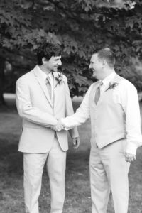 www.james-stokes.com | James Stokes Photography, LLC - black and white wedding photo of groom - Wisconsin wedding photographer