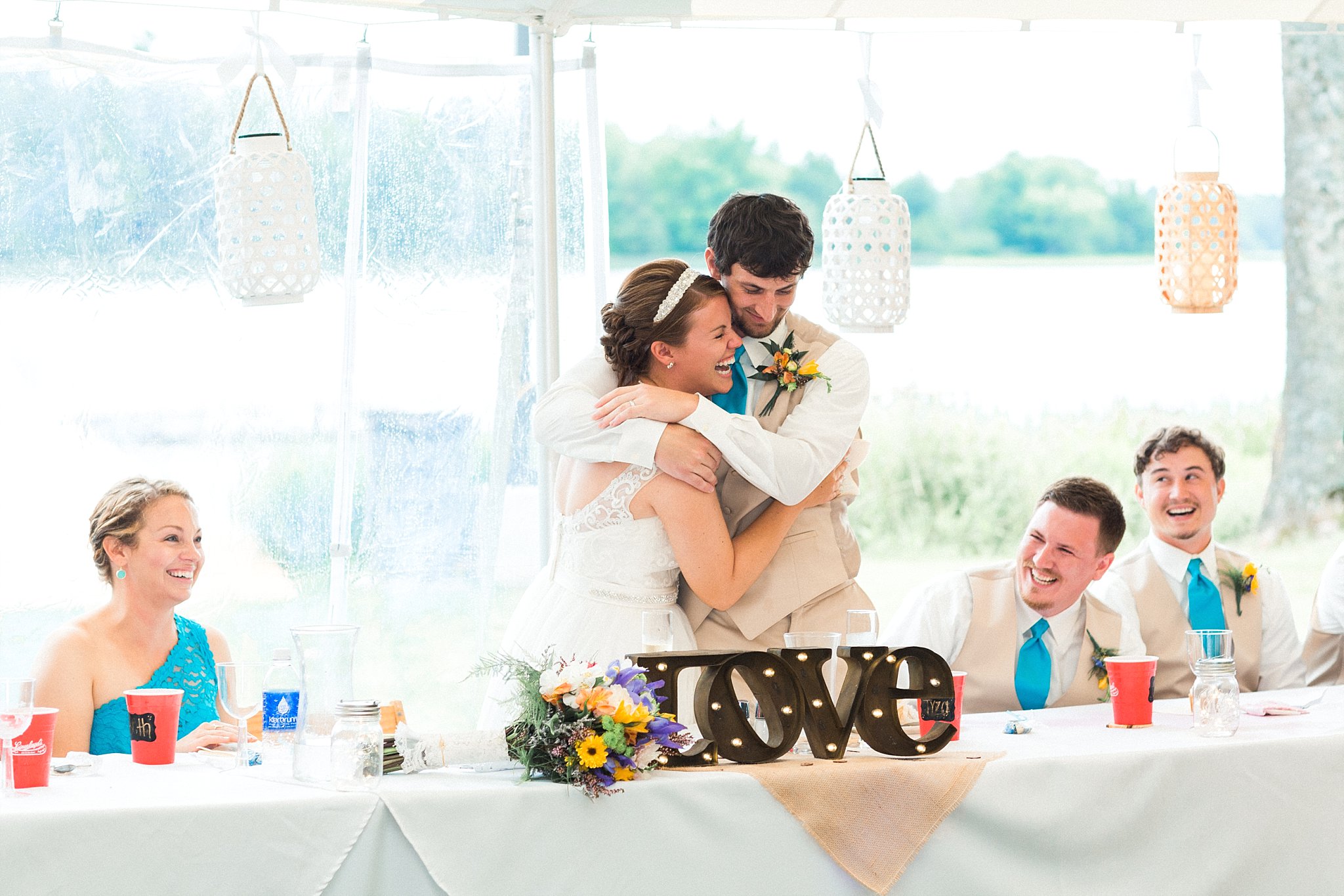 www.james-stokes.com | James Stokes Photography, LLC - Bride and groom at wedding reception - Wisconsin wedding photographer