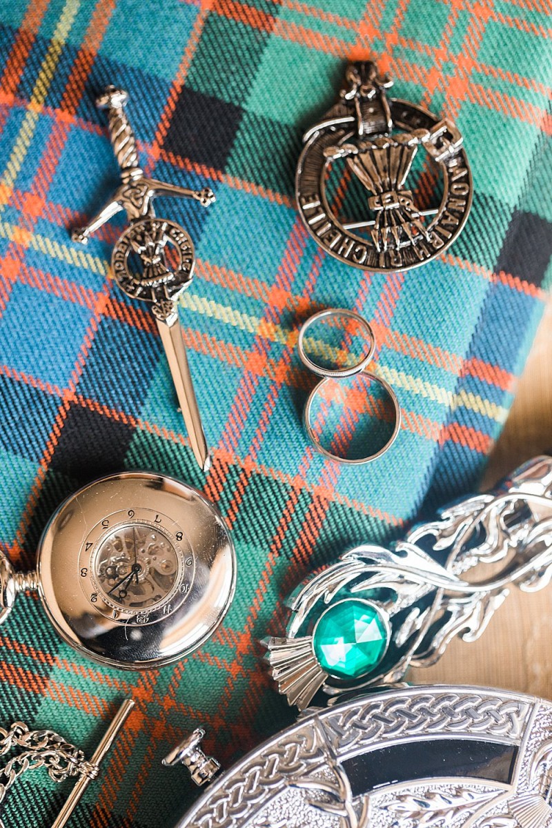 Scottish Wedding Attire Rings and Pins 